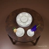 220cc celadon and white porcelain two-color tea set with a tea whisk, tea cups, tea saucers, coffee cups and ceramic cups Application Scenario